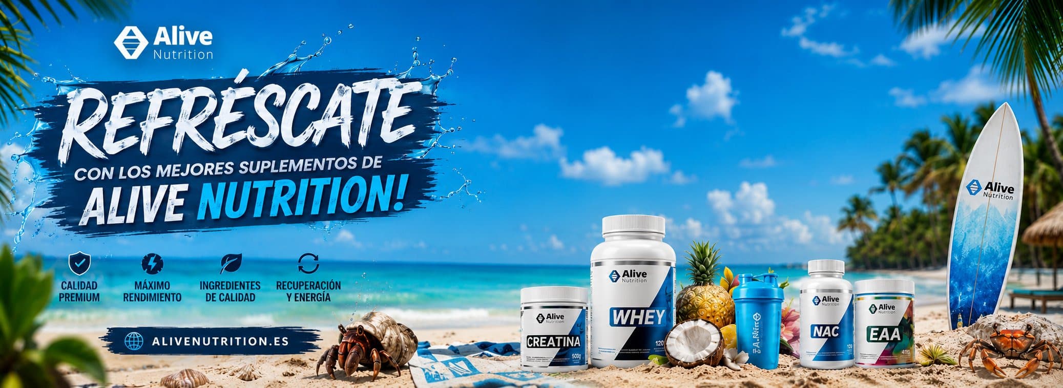 Refréscate con los mejores suplementos de Alive Nutrition